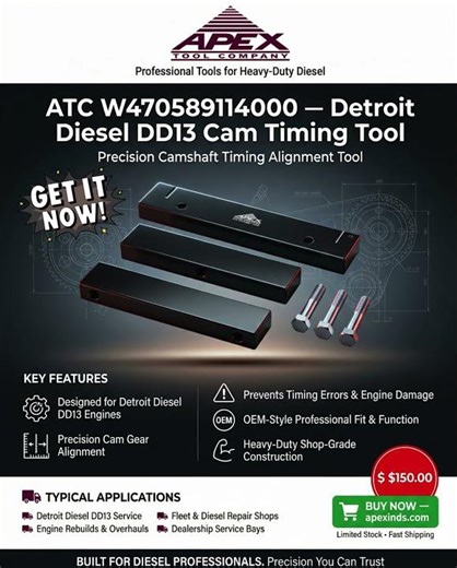 Complete Detroit DD13 Cam Timing PROCEDURE: ATC W470589114000 12-Step Guide (Accurate & Safe!)