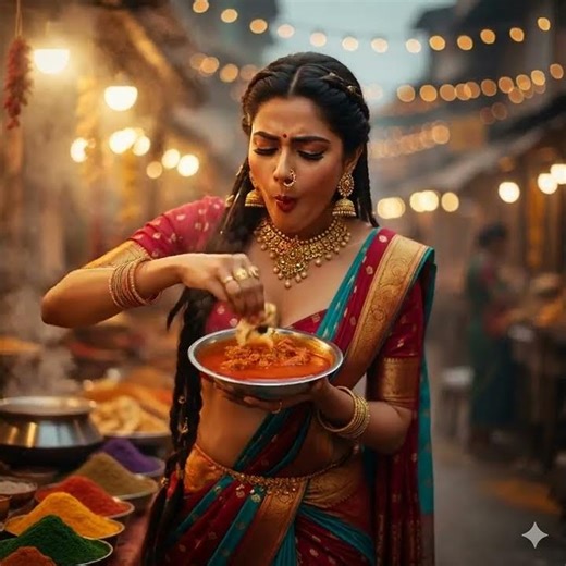 Indian Spice Queen 🌶️ | Saree, Street Food & Sunset Dance