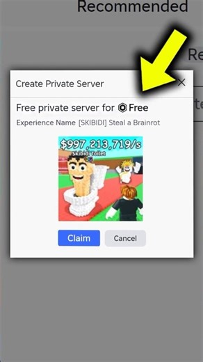 How To Get FREE PRIVATE SERVER in STEAL A BRAINROT...