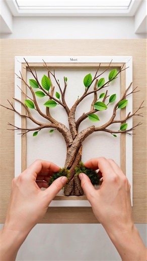 DIY Tree of Life with Moss Roots | Satisfying Stop Motion Nature Art #livingtree