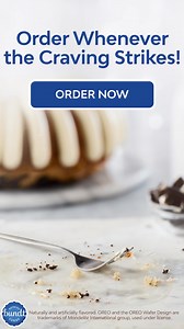 9.2K views · 62 reactions | OREO® Cookies & Cream is back and now available year-round! Order this irresistible treat today, tomorrow, the next day... | Nothing Bundt Cakes | Facebook