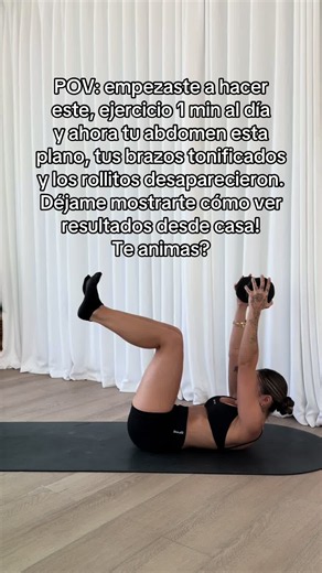 Entrena conmigo en el l!nk de mi b!o y transforma tu cuerpo desde casa🫰🏻 #ejercicio #abdomen #abdomenplano #abdominales #bajardepeso