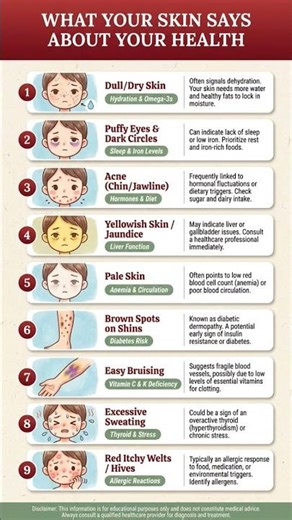 What Your Skin Is Trying To Tell You (9 Warning Signs) 🧴#skincare #healthtips #diagnosis