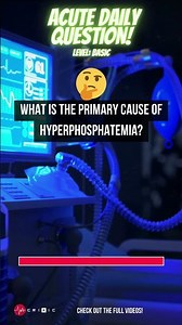 What is the primary cause of hyperphosphatemia? 🧐