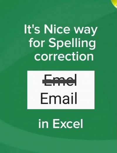 How to Correct Spelling mistakes in Excel| #shorts , #excel , #tips