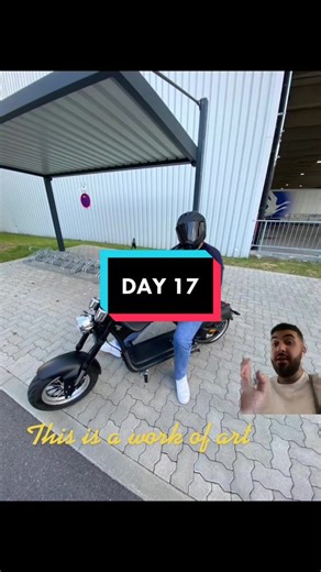 #day17 of comparing our chopper until we go viral😜😜🕶. #elektromobilität #elektrochopper #echopper #electricmotorcycle