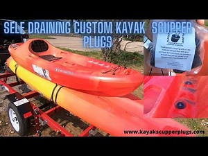 Self draining kayak scupper plugs