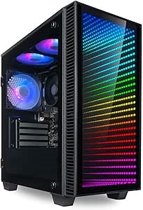 Empowered PC Continuum Micro Student Desktop - AMD Six Core Ryzen 5 5600G Processor with AMD Radeon Graphics, 16GB RAM, 512GB NVMe SSD, WiFi, Windows 11 Pro - RGB Budget Computer