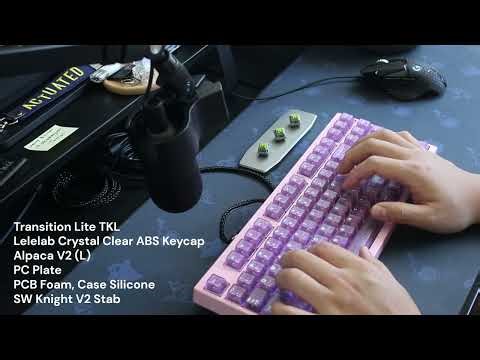 Transition Lite TKL (Pink) - Lelelab Crystal ABS Keycap - Alpaca V2 - SW Knight V2 Stab