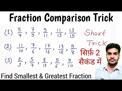 smallest and greatest Fraction | How to compare Fraction short tricks