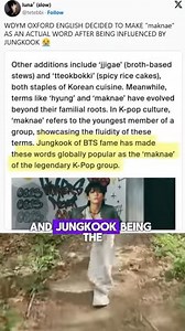 13K views · 736 reactions | Jungkook Power Make Maknae Word Become Official English Word!  #jungkook #bts | BTS army | Facebook
