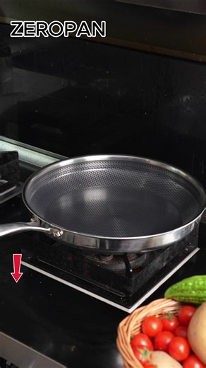 Nonstick cookware set - three pieces including 8-inch, 10-inch and 12-inch stainless steel pans for grilling, frying and stir-frying - #cookware #roundfryingpan