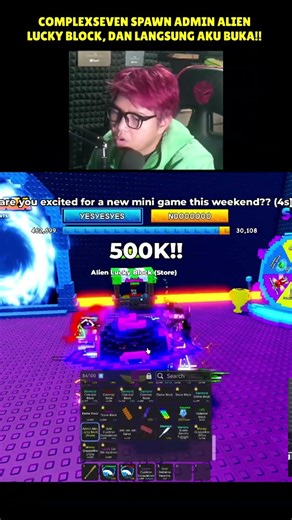 COMPLEXSEVEN SPAWN ADMIN ALIEN LUCKY BLOCK, DAN LANGSUNG AKU BUKA!!