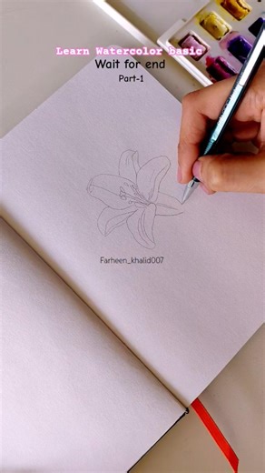 how to make flower real by watercolor basic part-1 #shorts #easytutorial #flower like subscribe ✨️