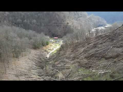 Coalfields Expressway Progress Drone in Welch and Wolfpen, West Virginia