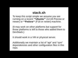 OpenStack Devstack Tutorial