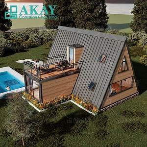 [Hot Item] Prefab Homes a-Frame Houses Triangular Modern Luxury Villas Fast Install Container House Modular Prefabricated House with Terrace