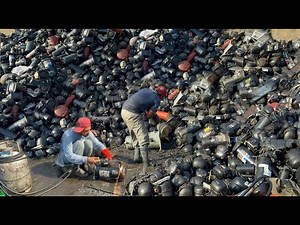 Recycling Process of Old Compressor Scrap to Make Washers | Waste Recycling