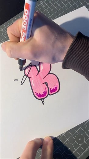 😎This trick makes bubble letters pop! #graffiti #streetart #lettering #artvideos