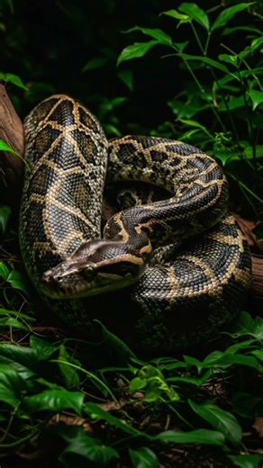 Giant Python Silent, Powerful, and Nature’s Ultimate Predator.#GiantPython #Predator #WildlifeShorts