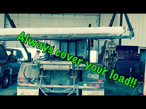 Tarp Replacement Pioneer Rack & Pinion RP4500 Roll Tarp Replacement Roll-off Truck THE INCORRECT WAY