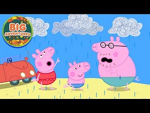 Peppa Pig Goes on a RAINY Beach Day Adventure! ⚡Stuck in a Thunderstorm | Full Episodes | 18 Mins