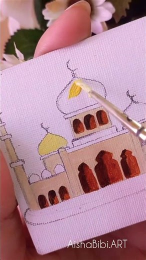 Mosque drawings/How to drawing a mosque 🕌 #art #painting #mosque #islamicvideo
