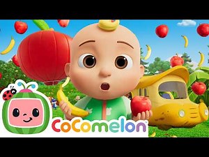 NEW! Apples & Bananas Song Ft Banana BUS! 🍎🍌 | Animal Time | CoComelon Nursery Rhymes & Kids Songs