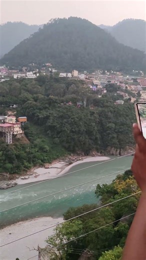 Bhagirathi and Alaknanda river#mahadev #devprayag #mountains #travel #viral