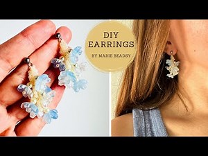 DIY Flower Beaded Earrings | Beading Tutorial by Marie Beadsy