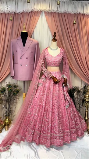 Wedding reception couple set 💗 #bridalbookingsopen #goviral #worldwideshipping #dmustoorder #amaranandabridalhouse