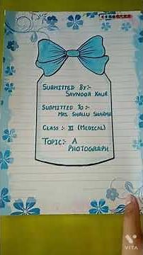 Art integrated project of English class 11th