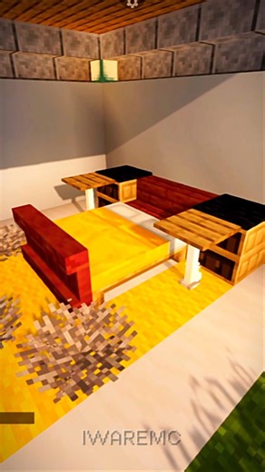Simple minecraft bed design (literally) #minecraft #minecraftbuilding #minecraftideas #buildideas