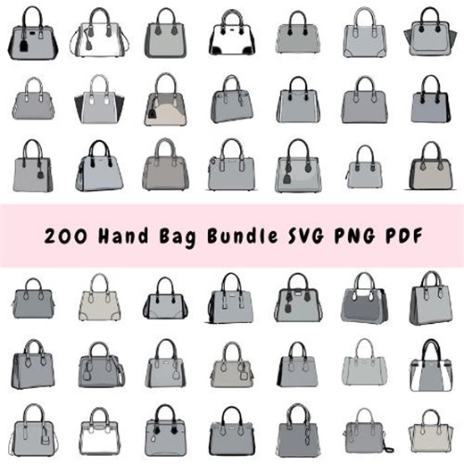 Handbag SVG Bundle, Handbag PNG Bundle, Handbag Clipart, Purse SVG Cut Files Cricut, Hand Purse Svg, Purse Circut, Handbag Silhouette - Etsy