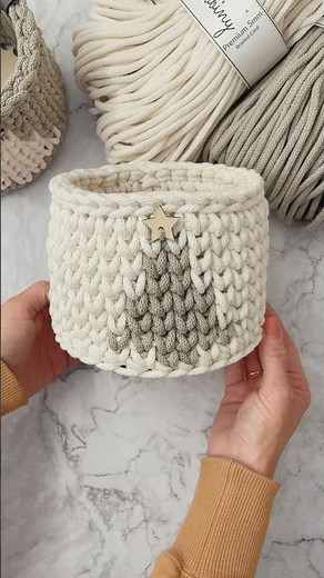 Crochet Tree Basket #diycrochet #crochetbasket #crochetpattern