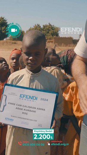 Yılın her günü Adak, Akika, Şükür ve Sadaka kurbanlarınızı ihtiyaç bölgelerinde kesiyoruz. Kurbanınız 48 saat içinde kesilerek videosu size gönderiliyor. Küçükbaş kurban bedeli: 2.200₺. | Efendi Derneği | Facebook
