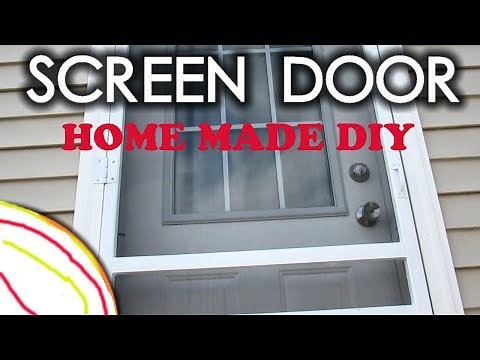 How to make homemade Easy Plastic Screen Door DIY