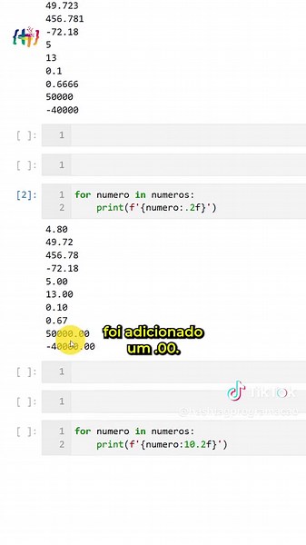 Foi aqui que pediram dica rápida de Python? Assista e aprenda a formatar números com Python 😉 #python #code @