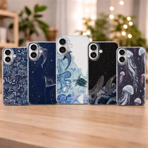 Sea Animal Phone Case, Coastal Ocean Life Gift Cover for iPhone 17 Pro Max, 16e,15,14,12 & Samsung S25 Ultra, S24 FE, A56, Pixel 10XL, 9a, 8 - Etsy
