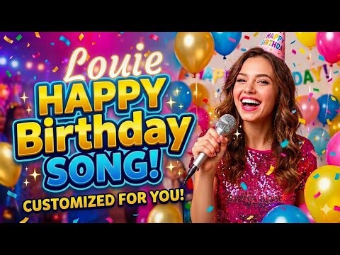 Happy Birthday Louie Personalized Cake Cutting Song