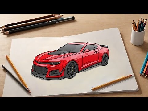"Step-by-Step: Drawing a Chevrolet Camaro zL1"