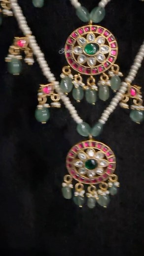 SHUBAM PEARLS AND JEWELLERY ™ |Bridal jewellery | Jadau on Instagram: "Price 6900Inr #spjsathlada #spjjadau #jadaujewellery #jadaukundan #southjewellery #weddingjewellery"