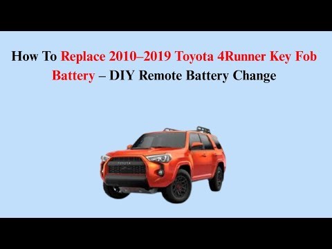 How To Replace 2010–2019 Toyota 4Runner Key Fob Battery – DIY Remote Battery Change