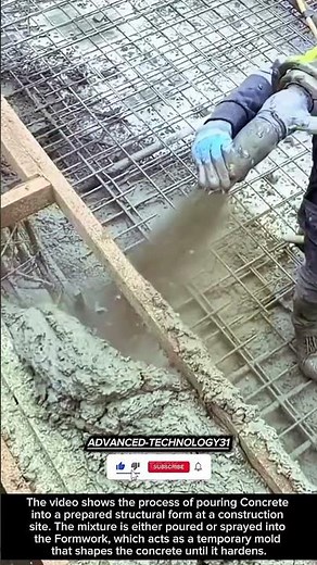 Concrete Pouring with Vibrator for Strong Structural Formation !! #innovation #tool #ideas