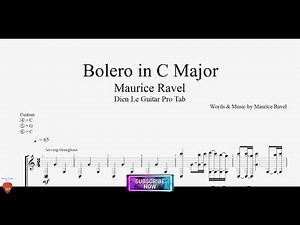 Maurice Ravel - Bolero in C Major Guitar Tutorial with TABs
