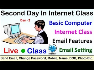 Live computer class, Second day in internet, Email Features, Email Setting, Themes, Password, Photo