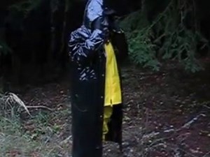Gasmask Rubbinka in raincoat II