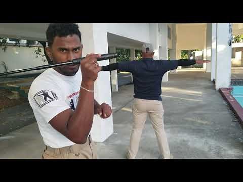 Como se debería de utilizar el bastón extensible y puntos letales (Defensa Personal)