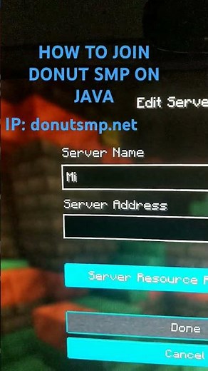 HOW TO JOIN DONUT SMP ON JAVA