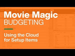 Movie Magic Budgeting - Using the Cloud for Setup Items